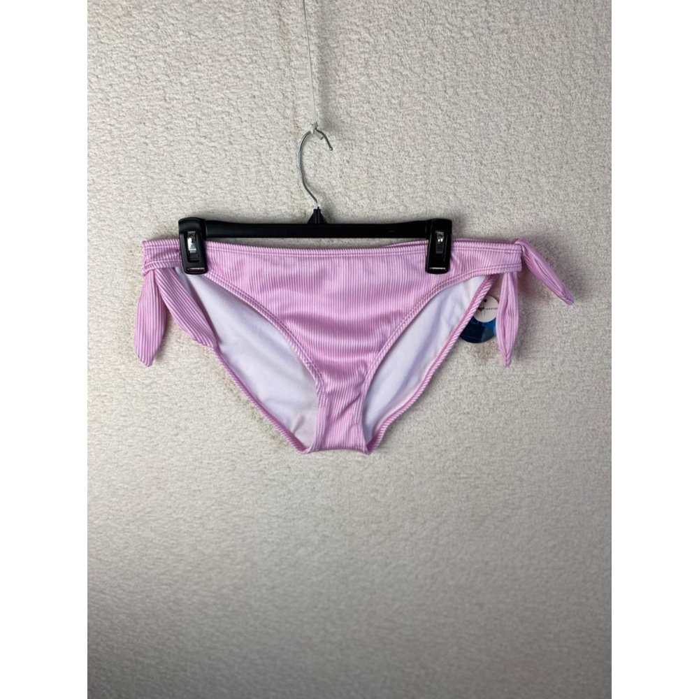 Decree Bikini Bathing Suit Bottoms Pink White Stripe Size XXL New with Tags